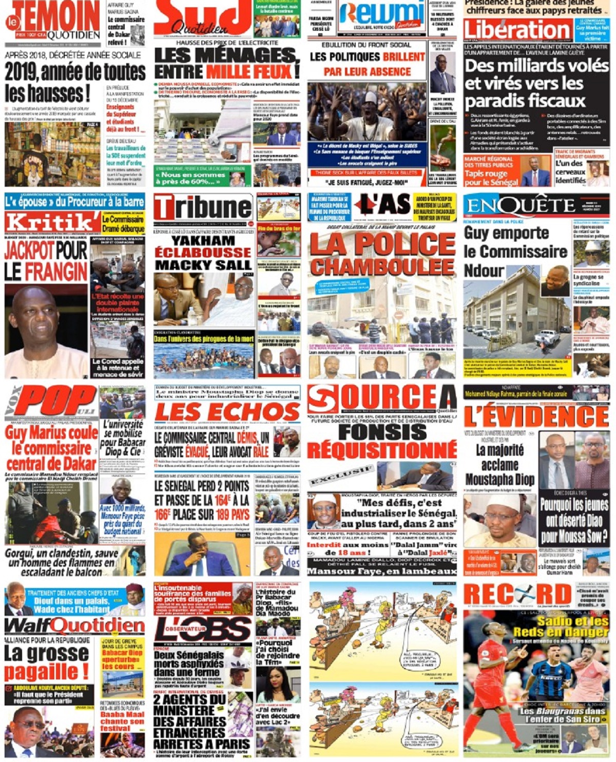 REVUE DE LA PRESSE : LES SUJETS RELATIFS À LA GOUVERNANCE EN EXERGUE