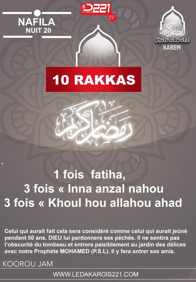 Infos Ramadan 2020 : Nafila 20ième nuit