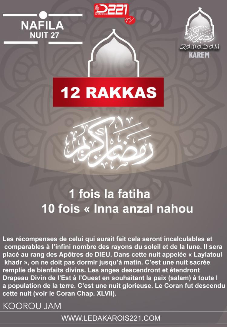 Infos Ramadan 2020 : Nafila 27ième nuit