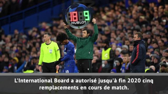 Championnats et compétitions internationales: L&rsquo;IFAB confirme les cinq remplacements pour 2020-21