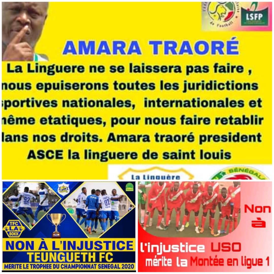 Arrêt du championnat local: Le Teungueth FC, Linguère et Uso rejettent les décisions de la fédération
