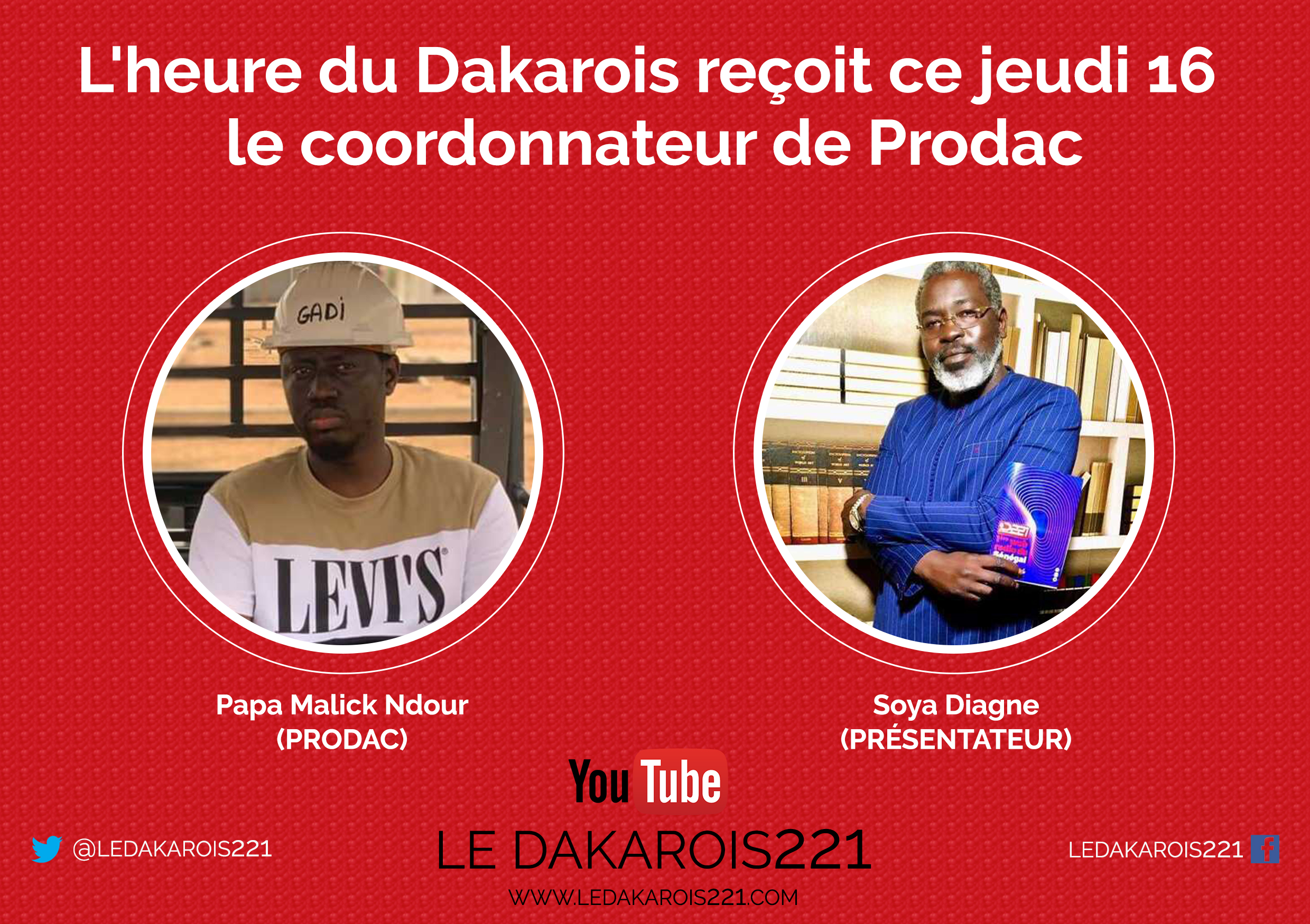 L&rsquo;Heure du Dakarois avec le coordonateur du PRODAC(VIDÉO)