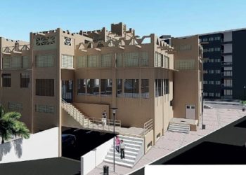 Maquette du nouveau bâtiment du marché Sandaga