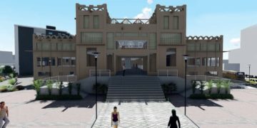 Maquette du nouveau bâtiment du marché Sandaga