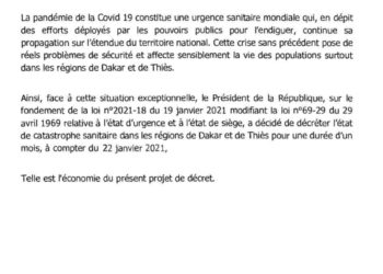 Entrée en vigueur de la nouvelle loi : L&rsquo;Etat d&rsquo;urgence se poursuit à Dakar et Thiés