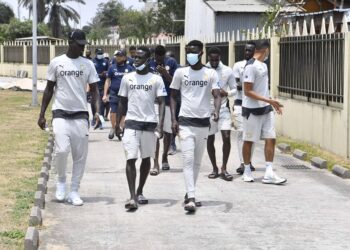 Promenade des Lions du Sénégal, avant leur match contre le Congo