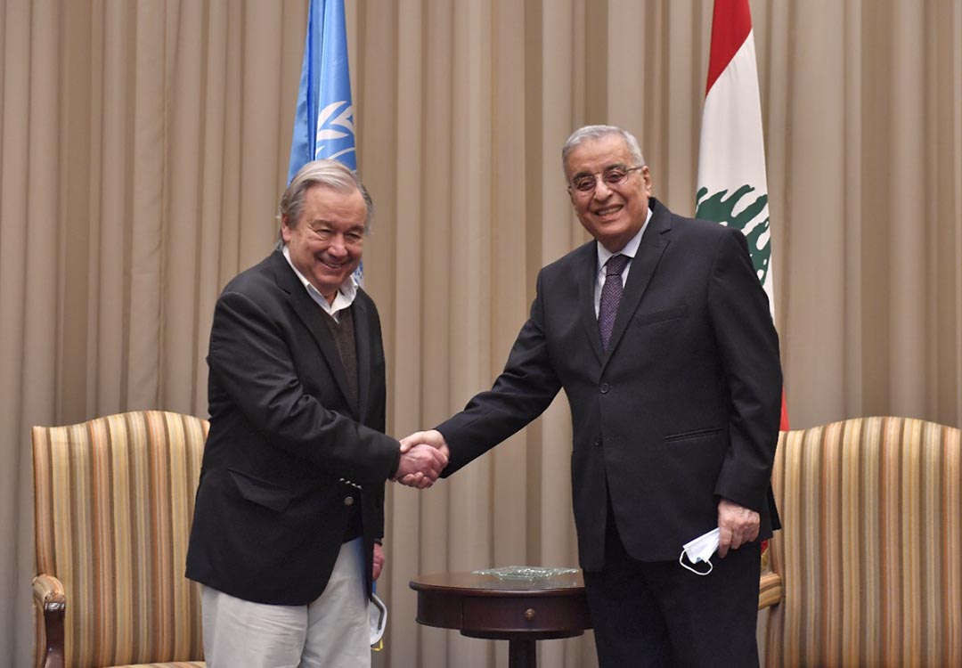 Antonio Guterres est solidaire au Liban