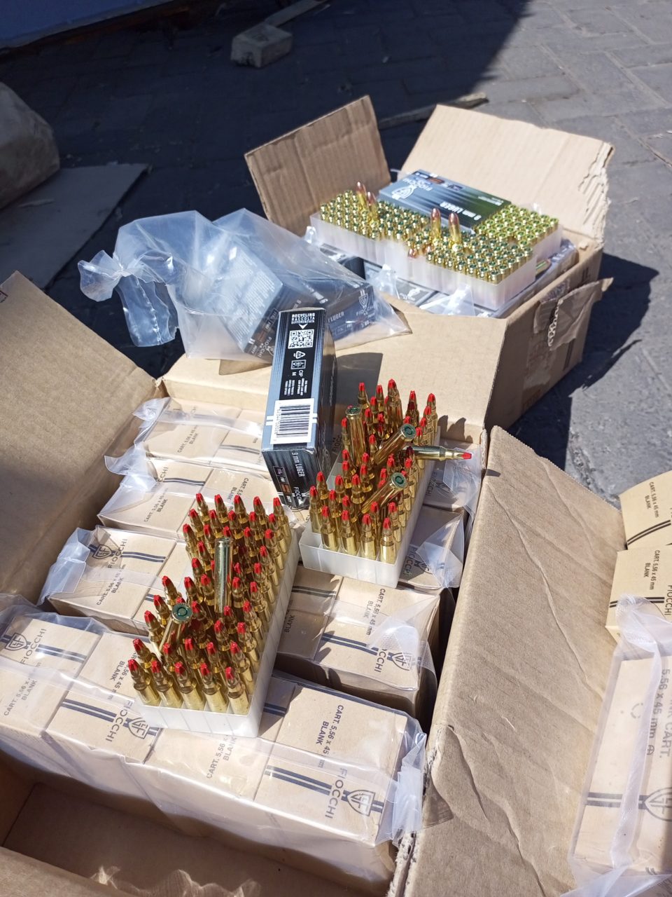 Munitions de guerre saisies par la douane sénégalaise au port de Dakar.