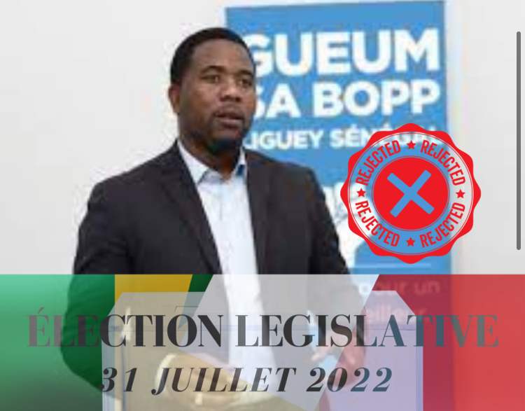 Élections législatives: La liste de Guem sa boop rejetée
