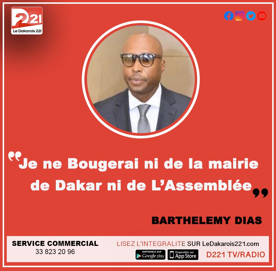 Barthélemy Dias&nbsp;«&nbsp; je ne bougerai ni de la mairie de Dakar ni de l’assemblée&nbsp;»