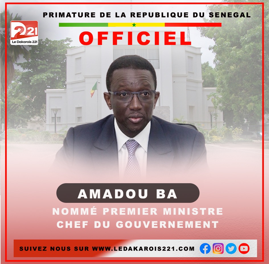 Amadou Bâ nommé Premier ministre&nbsp;