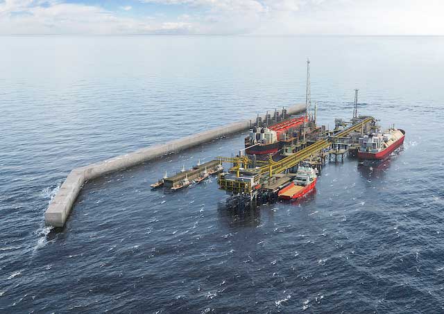 80% DES TRAVAUX  D’INSTALLATION DES INFRASTRUCTURES DU PROJET D’EXPLOITATION DU GAZ LIQUEFIE GTA SONT DEJA ACHEVES