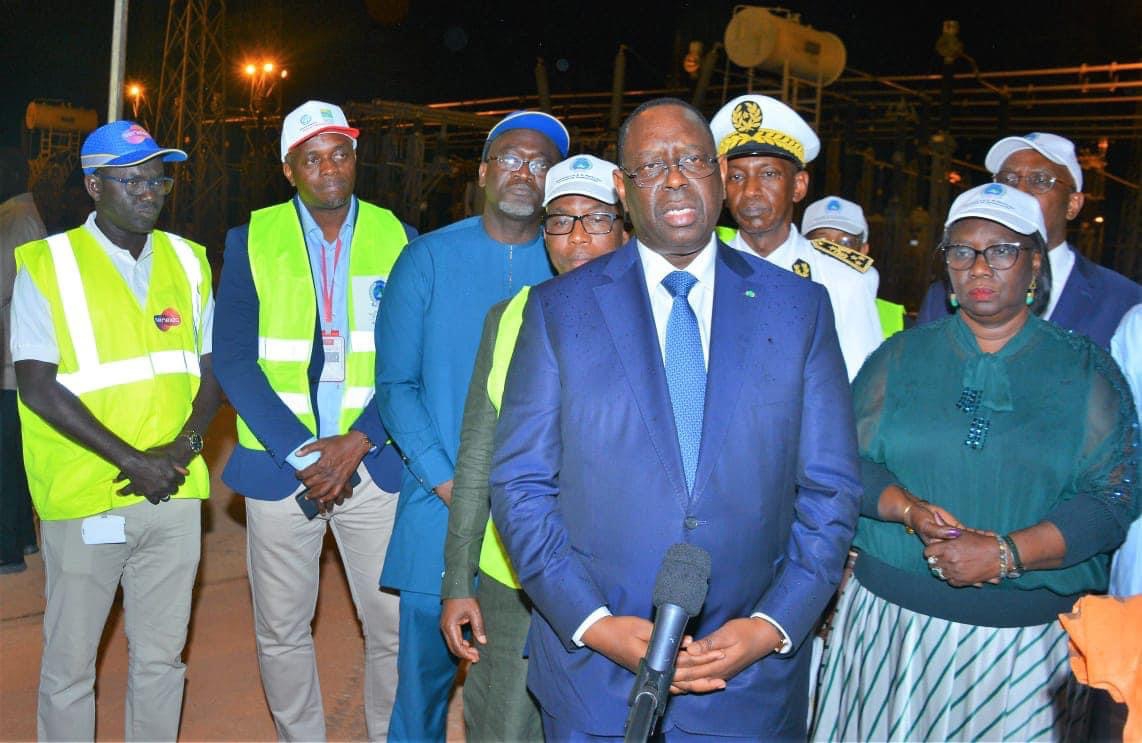 TAMBACOUNDA- LE PRÉSIDENT DE LA RÉPUBLIQUE A VISITÉ LE POSTE OMVG DE LA SENELEC.
