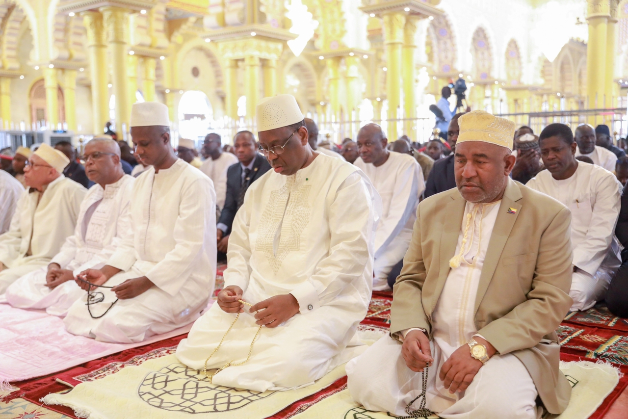 Prière du Vendredi à Massalikou Djinane avec les chefs d&rsquo;Etat du Sénégal et de l&rsquo;union des commores