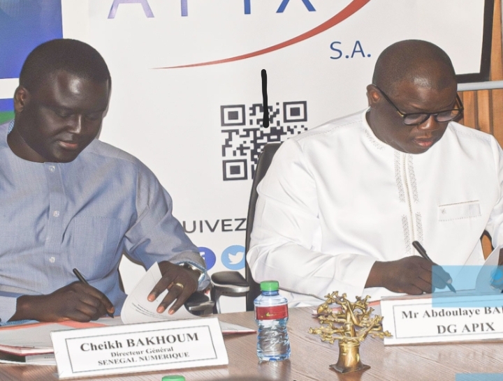 L’APIX signe des accords de partenariat avec Sénégal Numérique pour améliorer son système d’information