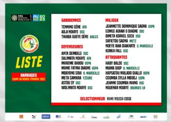 les barrages de la Coupe du Monde féminin: Moussa Cissé à pris 23 acteurs.