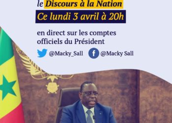 Macky Sall s’adressera à la Nation ce soir, 20h00.