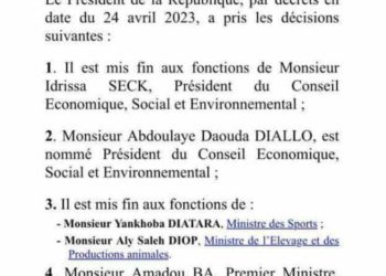 Abdoulaye Daouda Diallo, nouveau président du Conseil Économique, Social et Environnemental