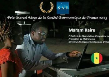 La Société Astronomique de France est heureuse de remettre le prix Marcel Moye 2023 à l’Astronome sénégalais #Maram Kaire.