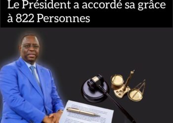 Monsieur Macky SALL, Président de la République,a accordé sa grâce à huit cent vingt-deux (822) personnes condamnées…