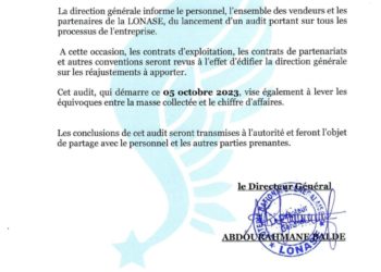 Lonase: Le nouveau DG Abdourahmane Baldé annonce un audit de la gestion de Lat Diop