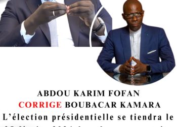 REPORT DE L’ÉLECTION PRÉSIDENTIELLE ? ABDOU KARIM FOFAFA RÉPOND À BOUBACAR CAMARA. « L’élection présidentielle se tiendra le 25 février 2024, dans le respect strict du calendrier républicain »